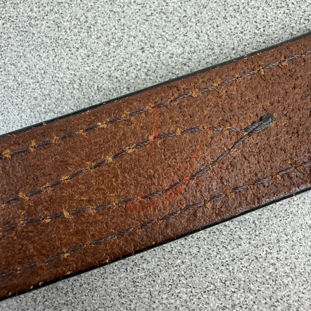 David Switzer Belt Mens 40 Brown Harvest Leather Western Tapered Ranger Buckle